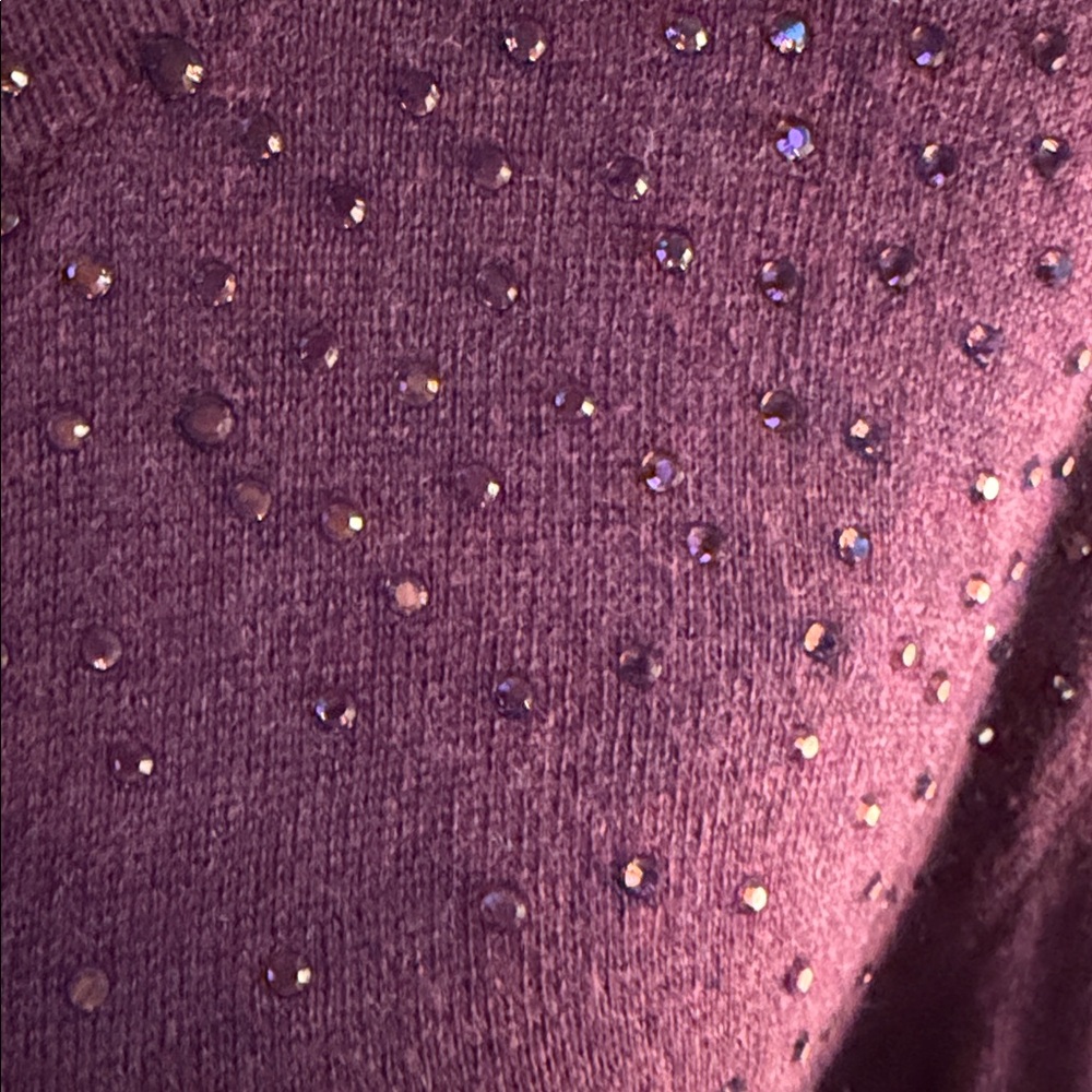 MERONA Rhinestone Button Front Cardigan - Size L - Picture 8 of 12
